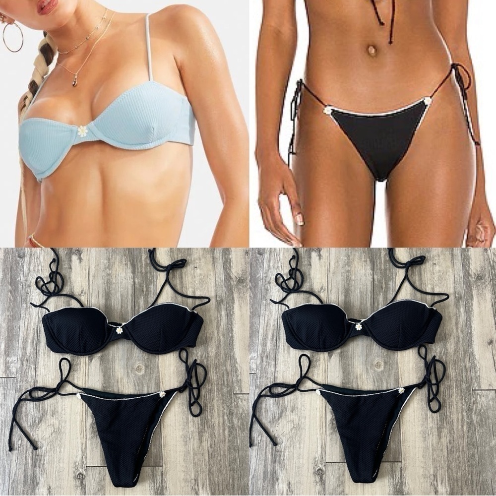 Lolli Swim Daisy Crop Top and Angelic Bottom